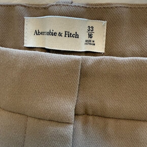 BNWT Abercrombie Sloane Tailored Pant, Light Brown, Size 33 (16) - Picture 3 of 8